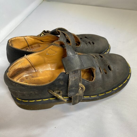 DR. MARTENS  MARY JANE CRAZY HORSE WOMENS SHOES Sz 6 - Picture 1 of 12